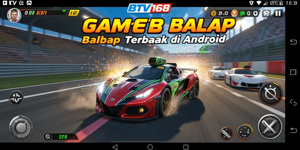 Gameplay BTV168 menampilkan balapan seru dan mobil yang memukau.