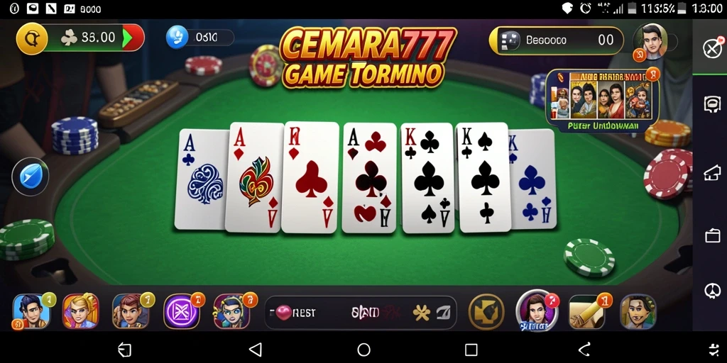 Screenshot gameplay CEMARA777 yang menampilkan aksi Domino seru.