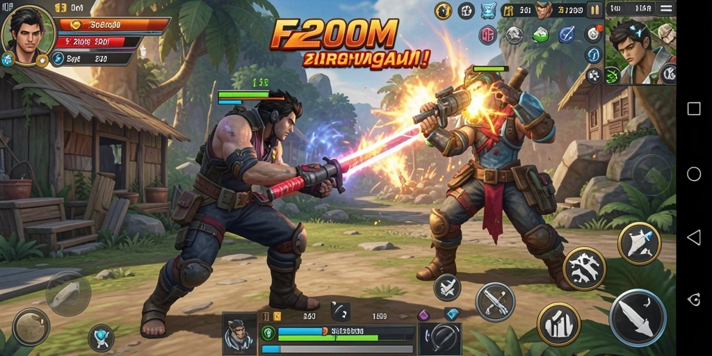 Tampilan gameplay F200M dengan berbagai strategi menakjubkan.