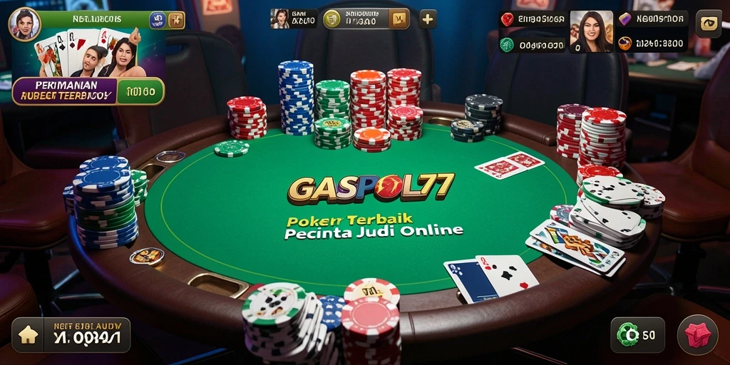 Tangkapan layar dari gameplay GASPOL77 dengan suasana poker yang mendebarkan.