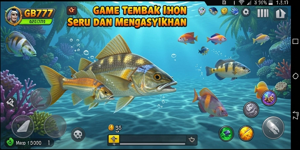 Tangkapan layar gameplay GB777 menampilkan keseruan menembak ikan.