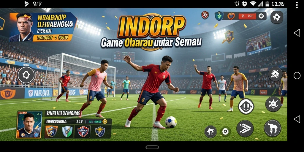 Tampilan gameplay <strong>INDORP</strong> yang menarik dan menantang di berbagai cabang olahraga.