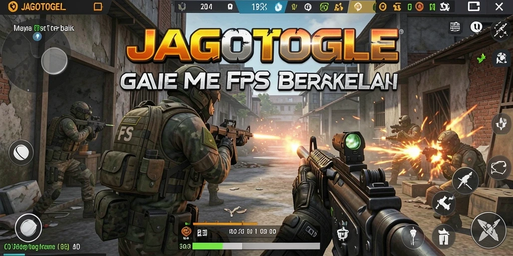 Screenshot yang menunjukkan pertempuran intens dalam JAGOTOGEL.