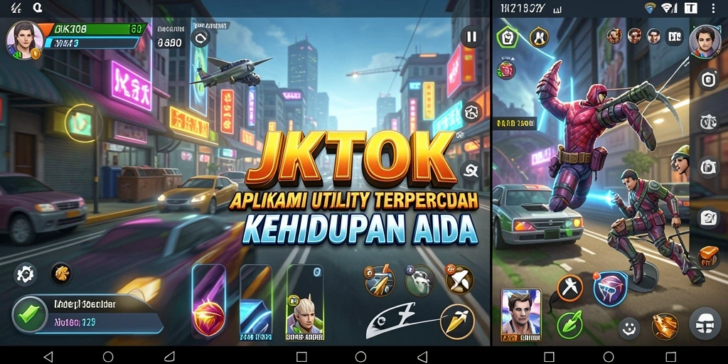 Tampilan utama JKTOK dengan fitur utility yang memukau.