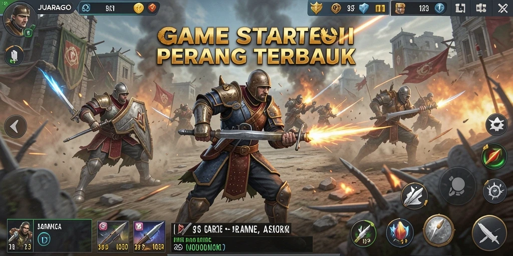 Tampilan permainan JUARAGO menampilkan aksi strategi yang seru.