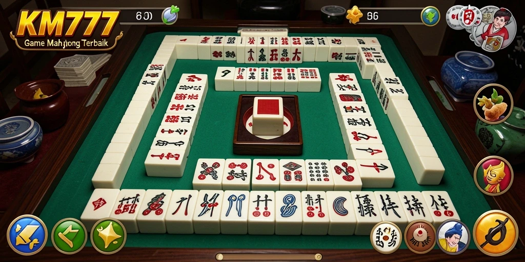 Tampilan gameplay Mahjong yang menarik dan menantang di KM777.