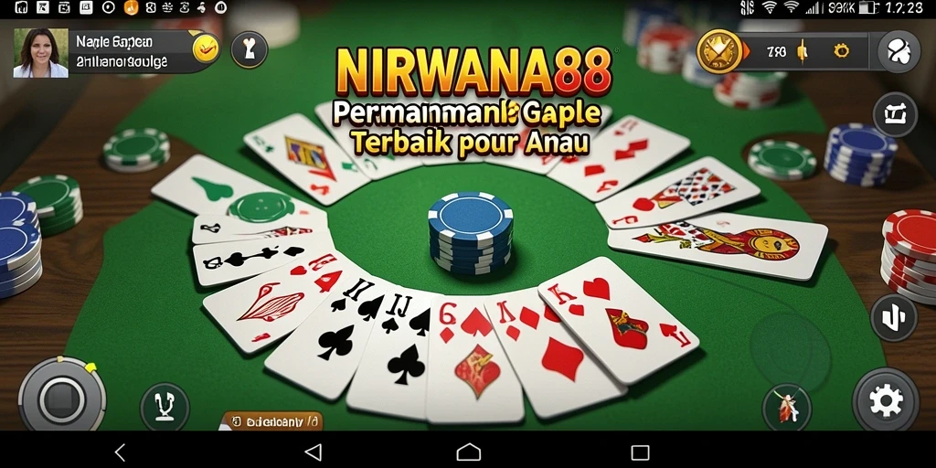Tampilan gameplay seru dan interaktif NIRWANA88 dalam permainan Gaple.