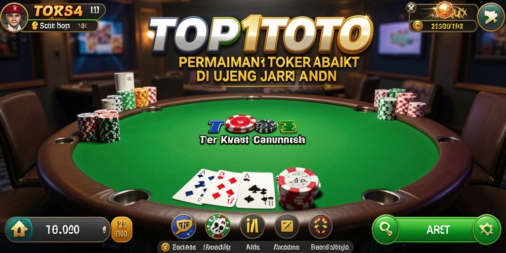 Tampilan gameplay seru dari permainan poker TOP1TOTO.