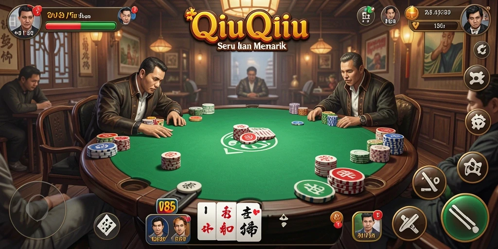 Tampilan gameplay seru dari permainan QiuQiu V89.