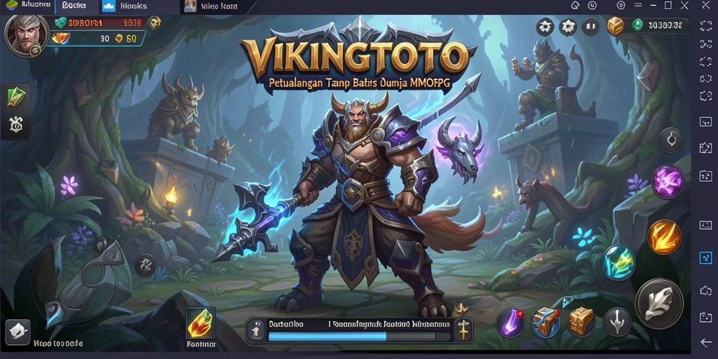 Tampilan gameplay seru dalam petualangan VIKINGTOTO yang mendebarkan.